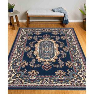 Tappeto Orientale Stile Persiano Blu