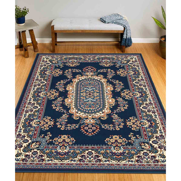 Tappeto Orientale Stile Persiano Blu