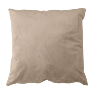 Coussin en velours avec zip déco - Naturel