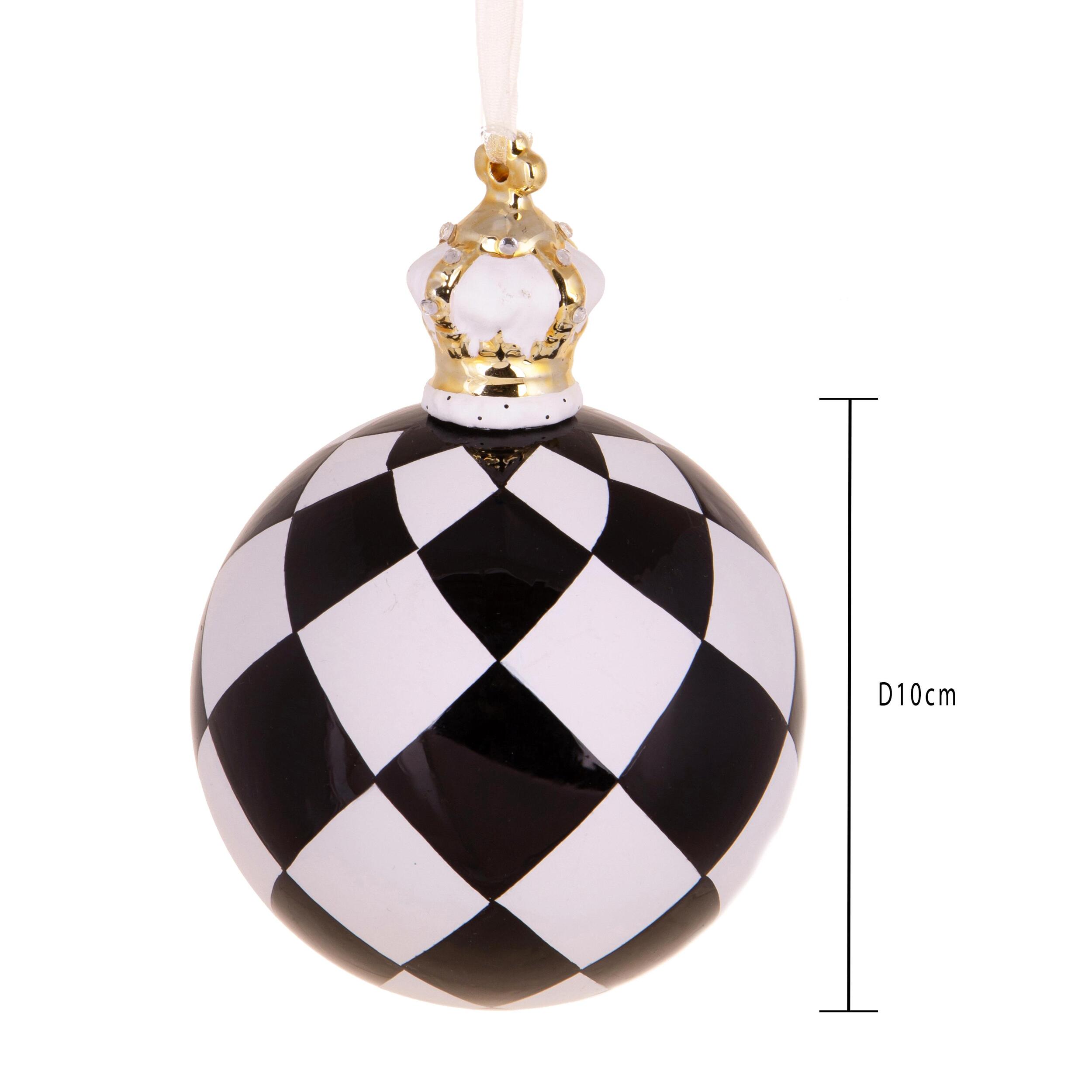 Sfera con rombi top corona - Pezzi 3 - BIANCO - Bianchi Dino SpA