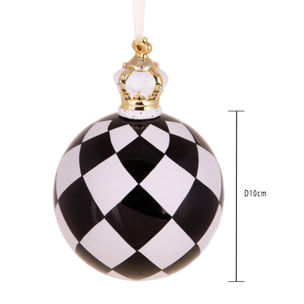 Sfera con rombi top corona - Pezzi 3 - BIANCO - Bianchi Dino SpA