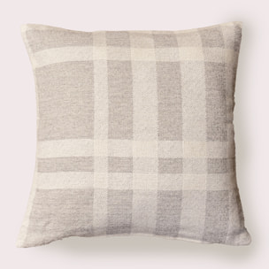 Naturals - Funda de Cojín Estampado - Con Cremallera - Sin relleno - 80% Algodón - 20% Poliéster - Jacquard - Siena Gris