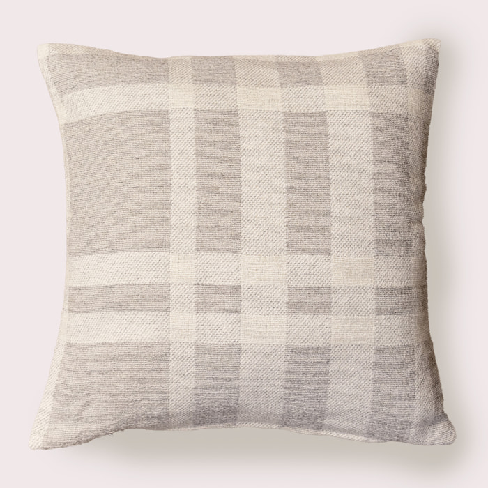 Naturals - Funda de Cojín Estampado - Con Cremallera - Sin relleno - 80% Algodón - 20% Poliéster - Jacquard - Siena Gris