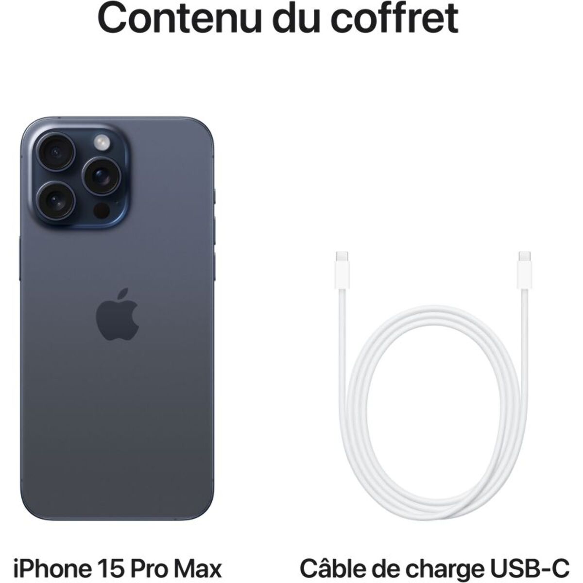 Smartphone APPLE iPhone 15 Pro Max Titane Bleu 1To 5G