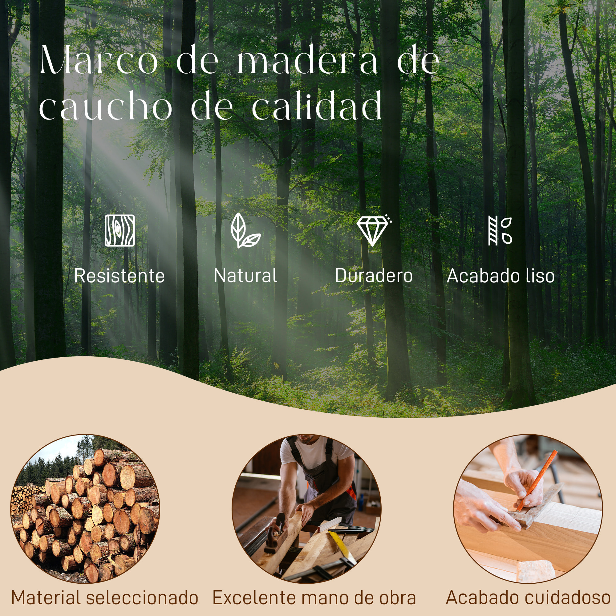 Silla Mecedora con Reposapiés, Respaldo Ajustable, Mecedora de Pana Nórdica, Patas de Madera, Reposabrazos, Cojín Lumbar, Sillón para Lactancia, Carga 120 kg, para Dormitorio, Salón, Crema