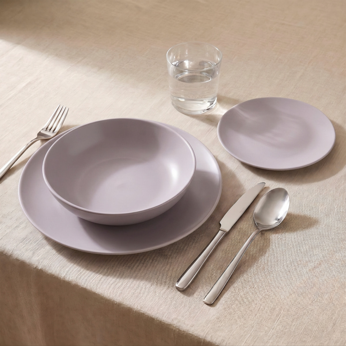 Servizio piatti 18 pezzi in ceramica - GLICINE