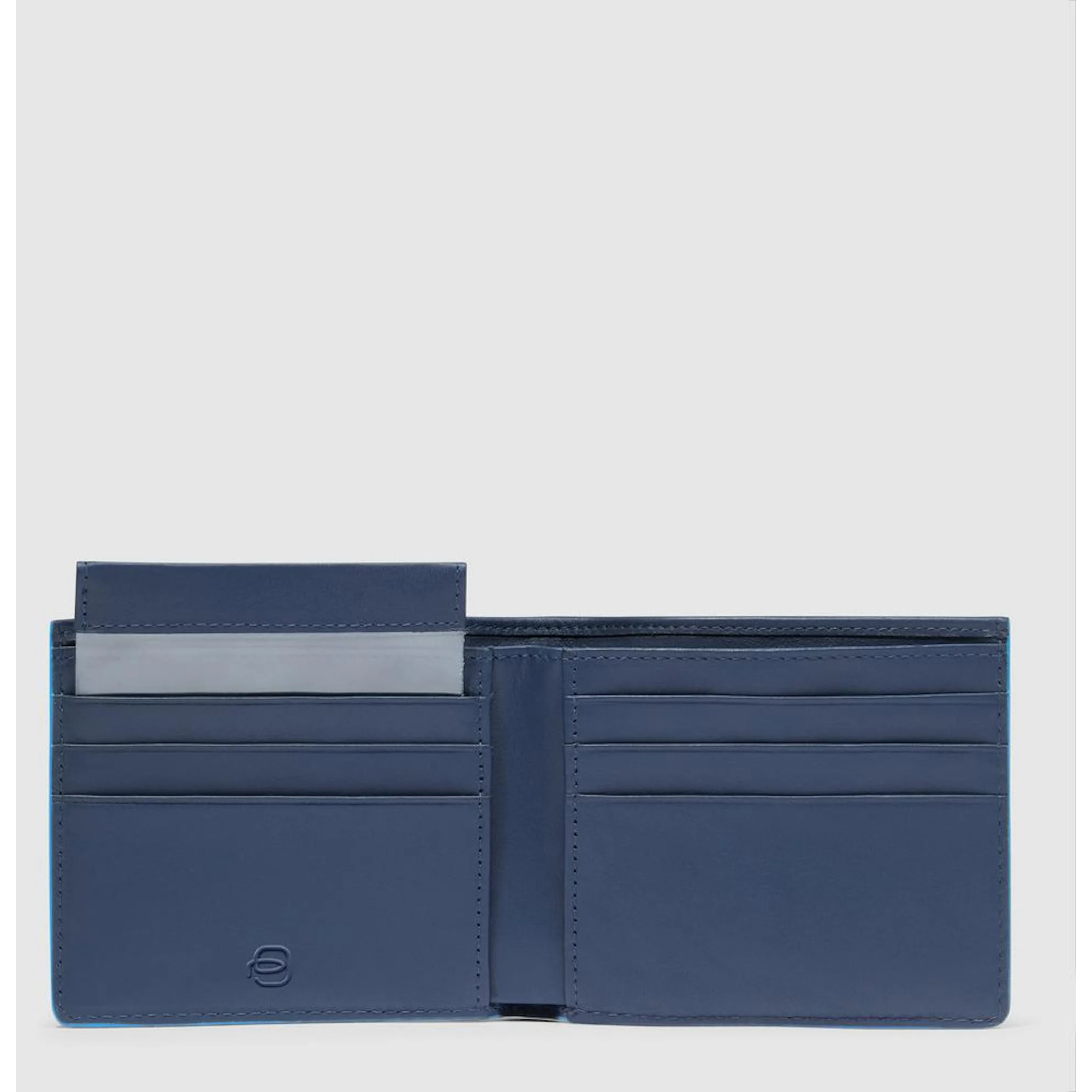 Piquadro Portafogli in pelle con porta documenti rimovibile, schermato protezione RFID