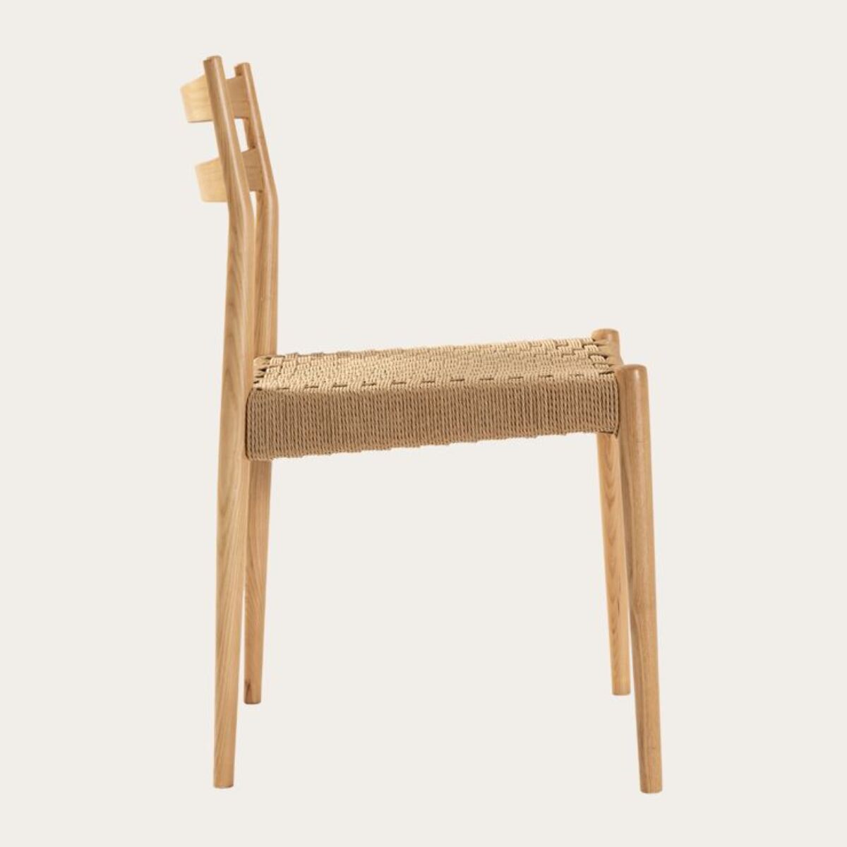 Chaise Eda -bois massif de frêne et corde-couleur naturel 43 x 80 x 48 cm