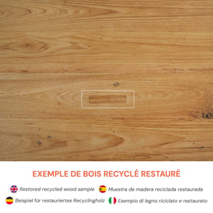 Tabouret rond en bois de teck recyclé H45,5 cm - Noé