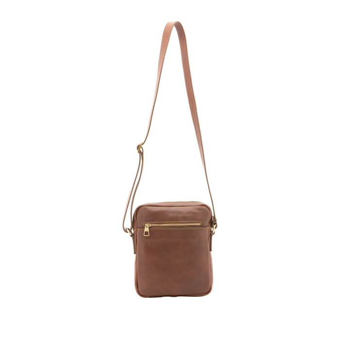 Borsa a tracolla  da uomo In Vera pelle Made in Italy 24x20x4 cm