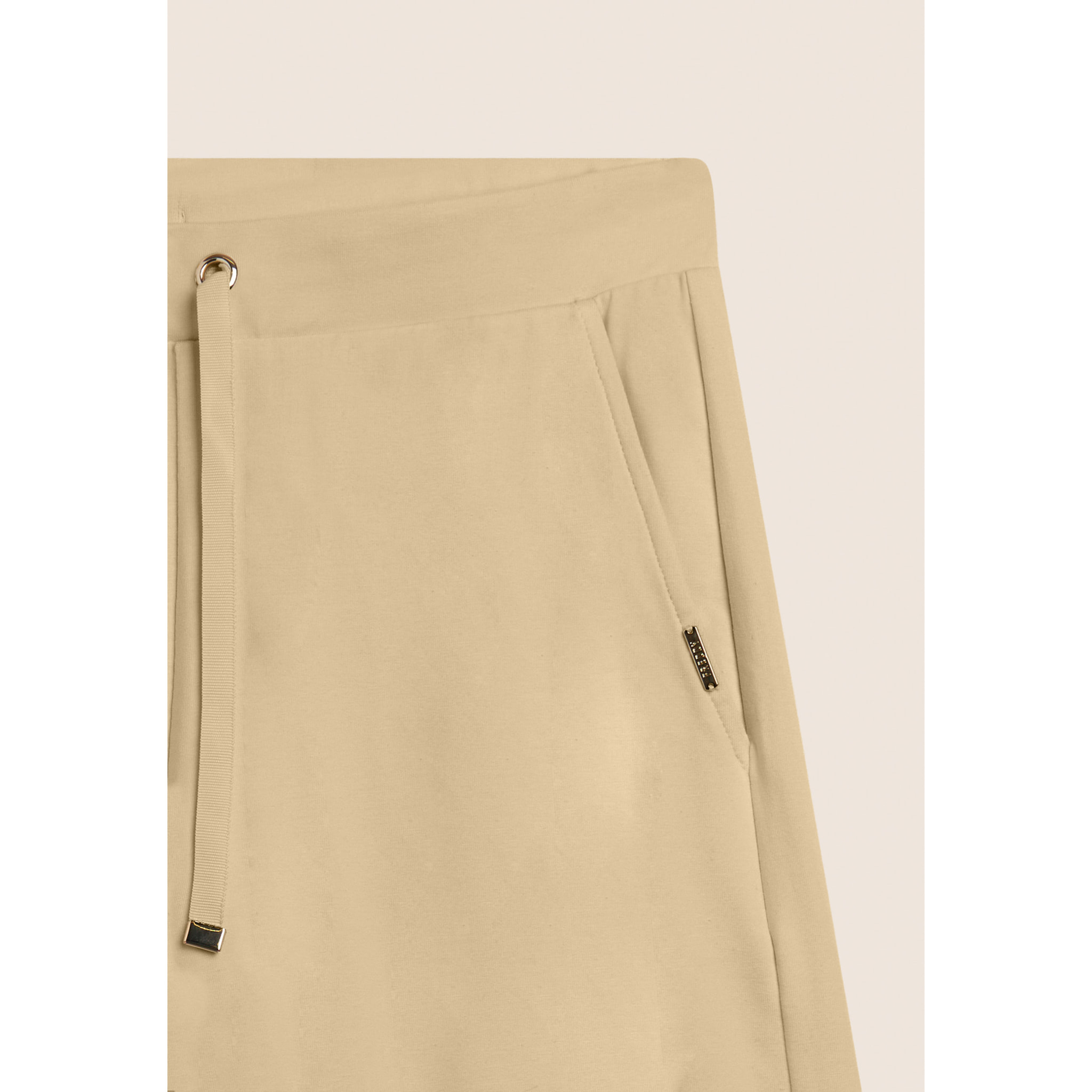 Pantaloni cropped wide leg con dettaglio animalier