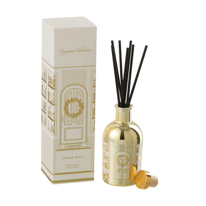 J-Line huile parfumée + bâtons Surprise Window - blanc/or