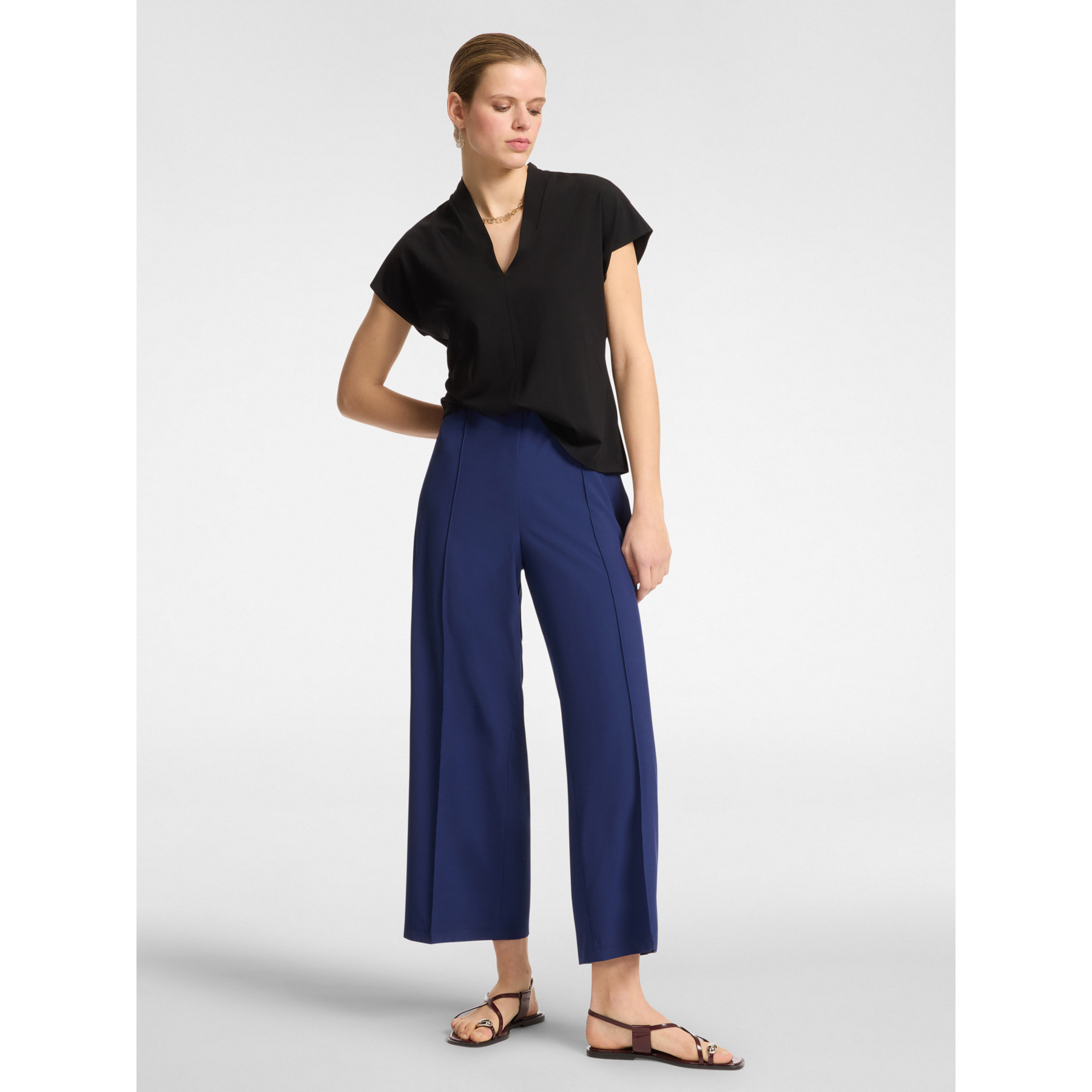 Elena Mirò - Camiseta con cuello alto - Negro