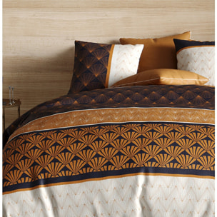 Parure Housse De Couette 3pcs 100% Coton 57 Fils Toffee