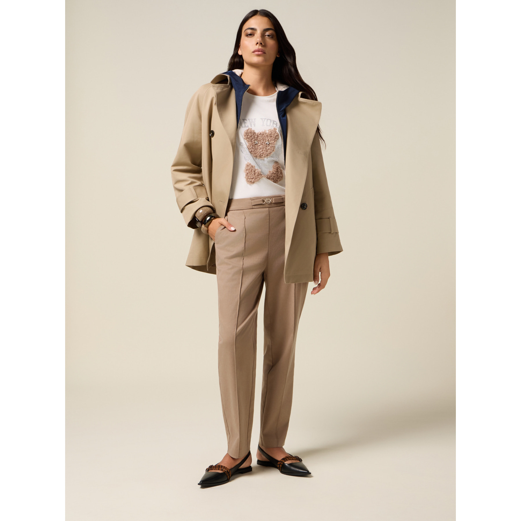 Oltre - T-shirt con stampa e applicazioni - Bianco