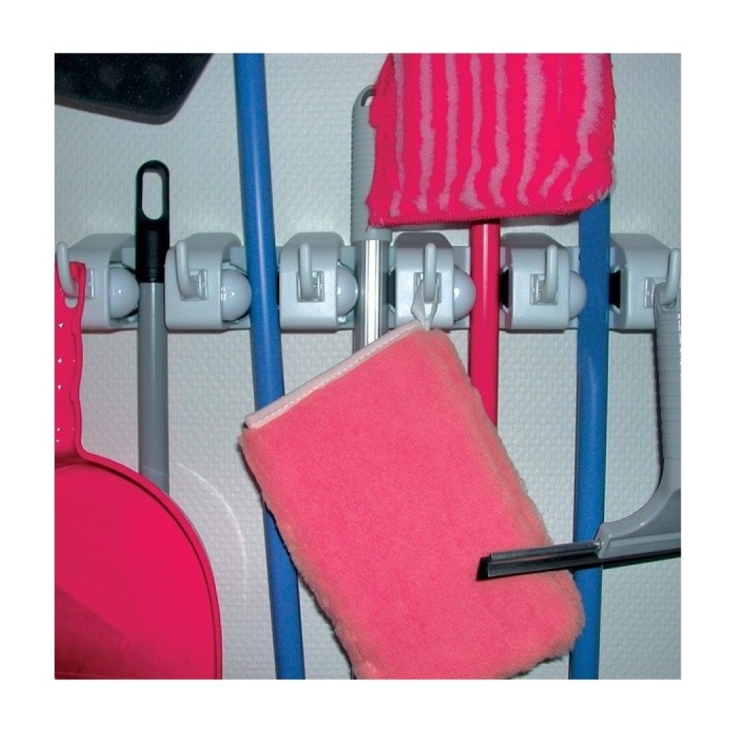 Accroche balais ABS 6 Crochets/5 balais MSV