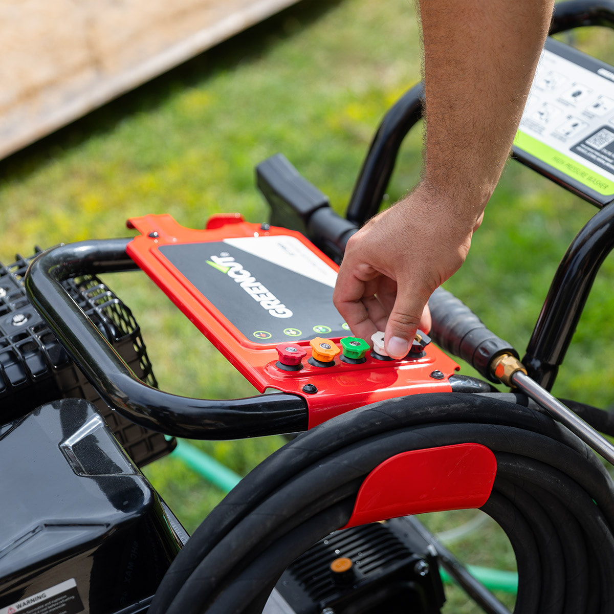 Hidrolimpiadora con motor gasolina 4 tiempos de 210cc 8cv - Greencut JET380X