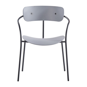 Lot de 2 chaises design gris clair LOS ANGELES