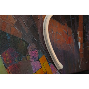 STAMPA C/LED SU TELA AFRO CM 60X3,5X90 (APPLICAZIONE 3D ACRILICO)