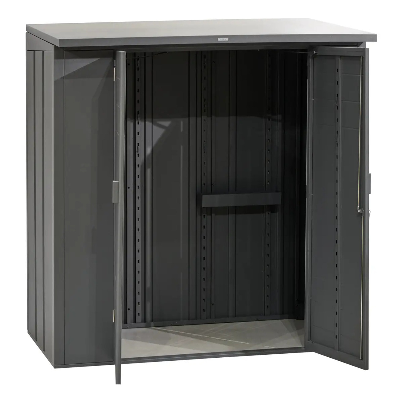 Abri de jardin Forgia gris graphite en acier galvalisé 191x117x200 cm