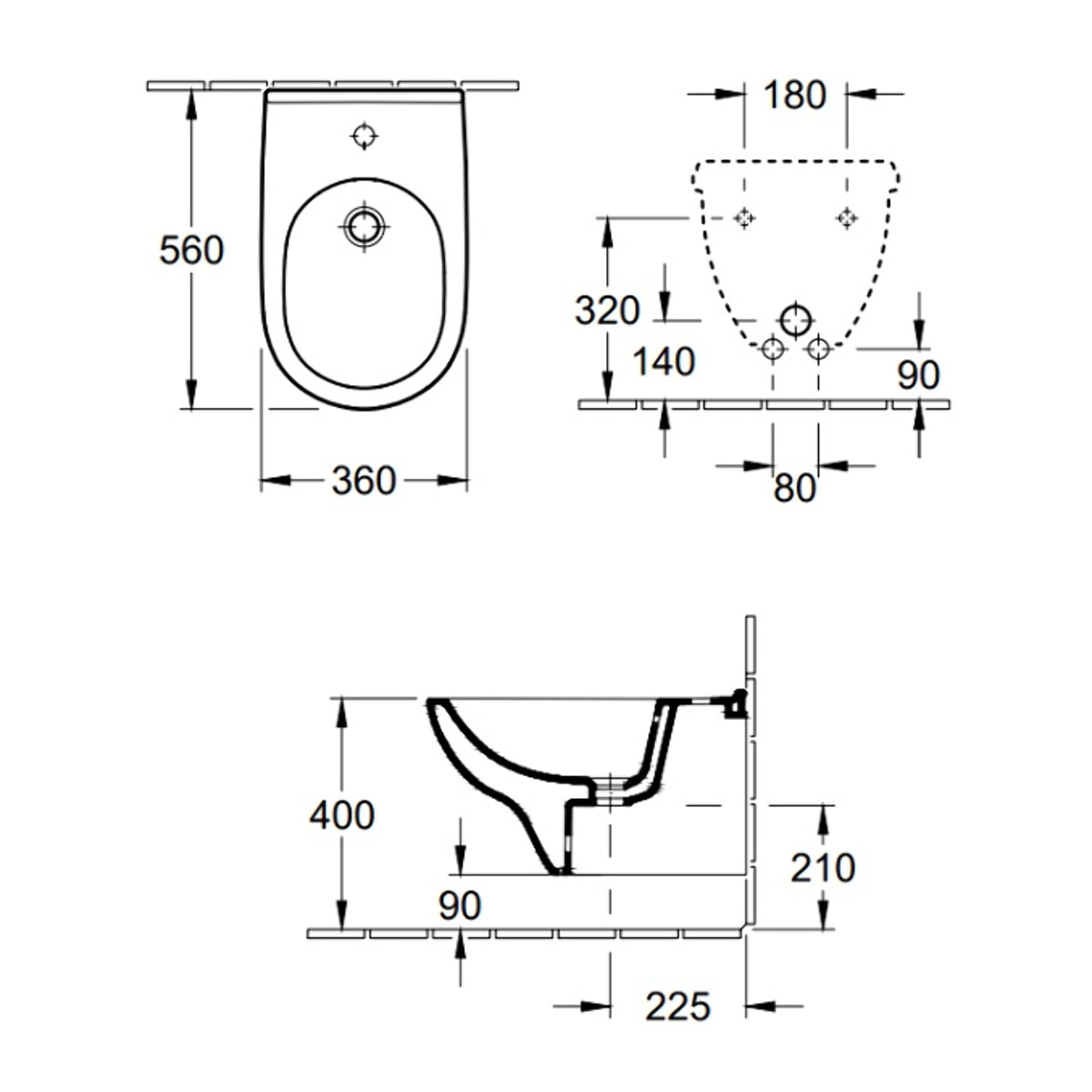 Bidet suspendu O Novo