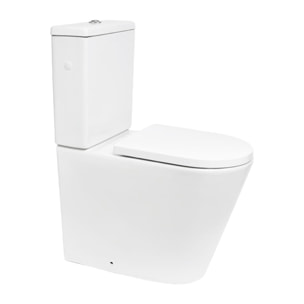 Brevis Combi WC à poser sans bride en céramique avec abattant SoftClose, blanc (SATBRE32)