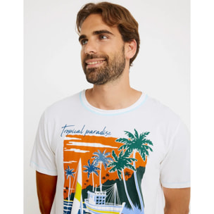 Camiseta Manga Corta Blanco - Paradiso