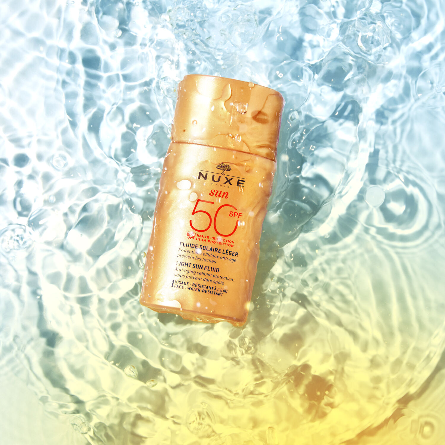 Nuxe Sun  - Crème solaire visage Fluide léger Haute Protection SPF50 - Peaux mixtes - 50ml