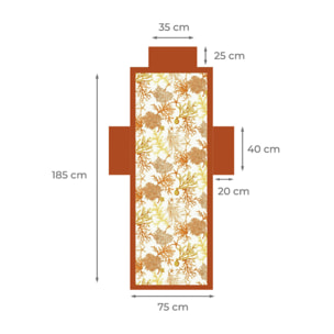 Telo Mare Lettino Comodo Corallo Rosso-Arancione