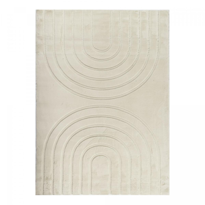 Tapis salon, faux uni sobre, texture en relief