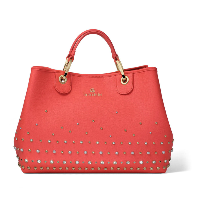 Borsa a mano  da donna In Poliestere e Poliuretano Prodotto artigianale 37x27,5x15 cm