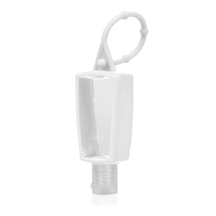 Portachiavi bottiglia disinfettante per mani alcol ricaricabile 30ml in silicone con pendente