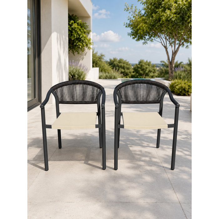 SUMBA - Lot de 2 fauteuils de jardin