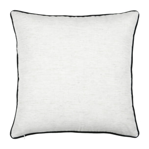 Coussin carré en polylin à motif cœur - Doré