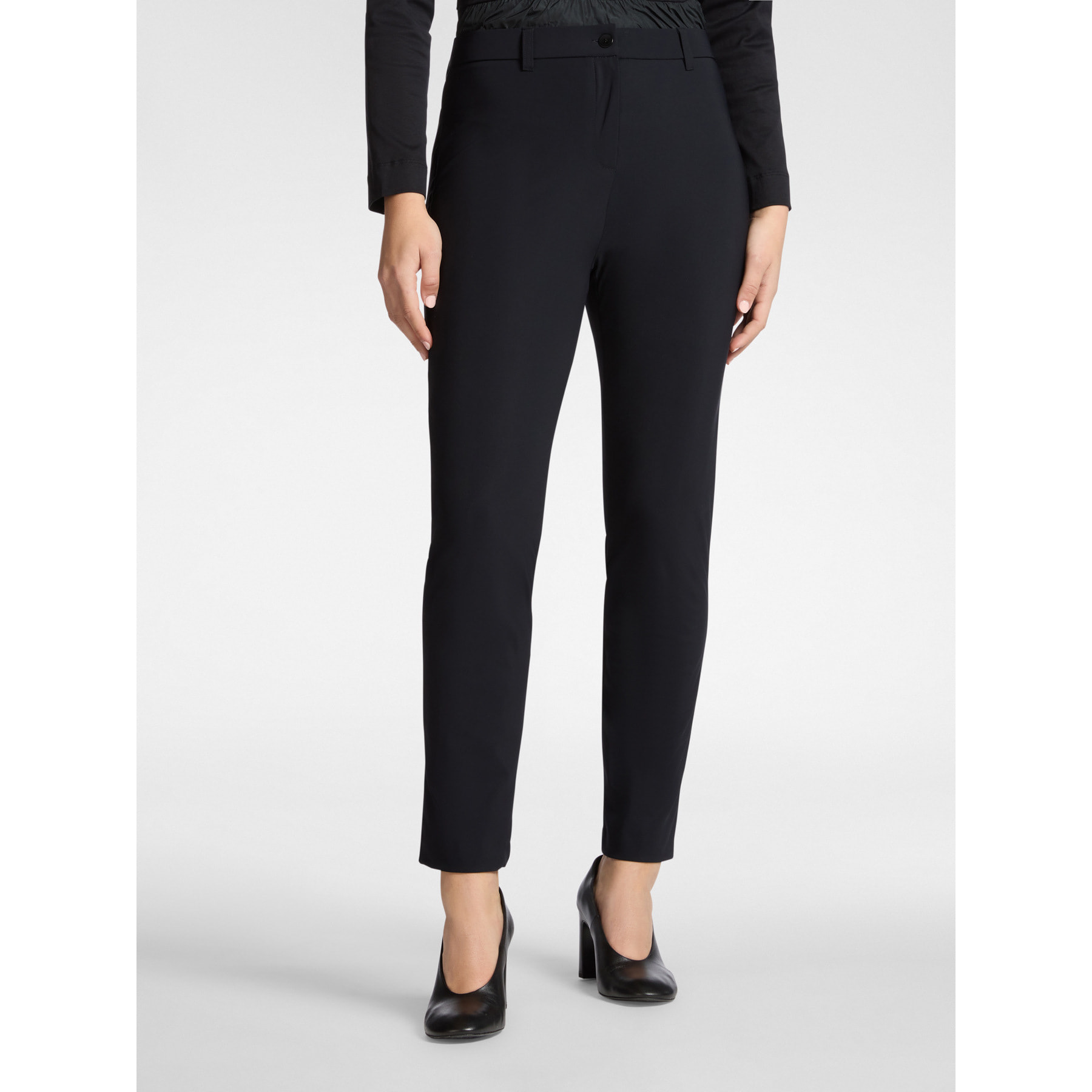 Elena Mirò - Pantaloni chinos in jersey - Nero