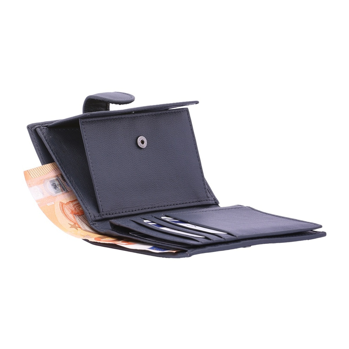 Portafoglio da uomo in vera pelle - Modello False - Casual - 9.0 x 12.5 x 2.0 cm