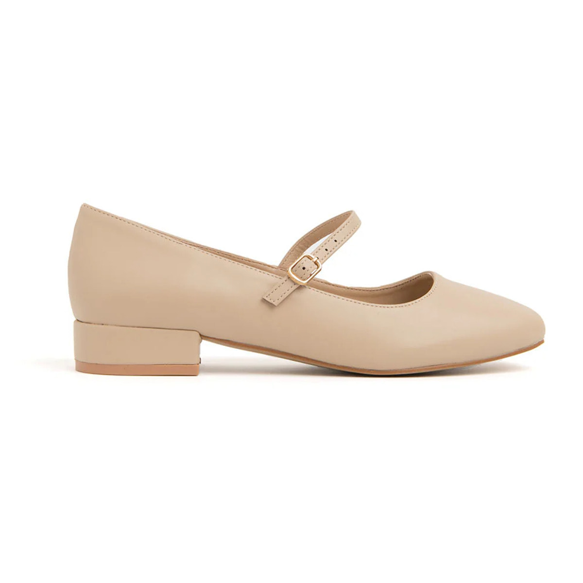 Ballerina con tacco 3 cm - BEIGE