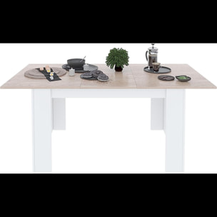 Tavolo da Pranzo Allungabile Estensibile Fino a 190 cm Tavolino Per 6 Persone Salotto Soggiorno Salone Design Moderno 190 x 78 x 90 cm Bianco Rovere