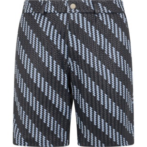 PHILIPP PLEIN Weaved Leather Shorts Stripes