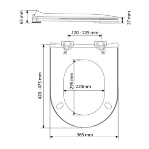 Abattant wood slim Dble descente assistée imprimé graffs - Cuivre