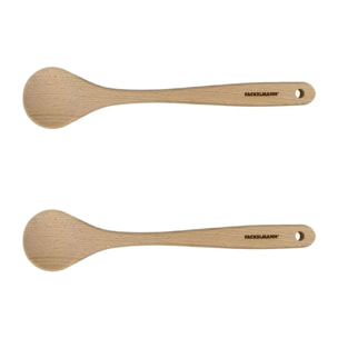 Ensemble de 2 Cuillères de cuisine en bois FSC Fackelmann Eco Friendly