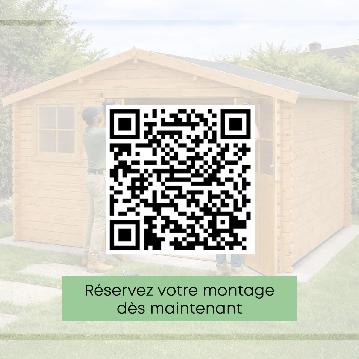 Garage - bois brut - 18 m²