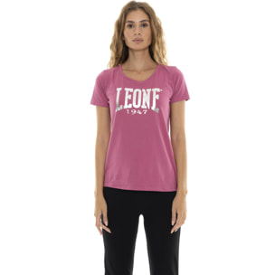 T-shirt da donna a manica corta con logo grande 'Silver'