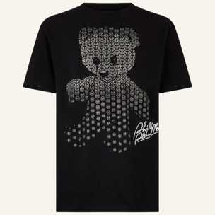 PHILIPP PLEIN Round Neck T-Shirt Teddy Strass Teddy Bear