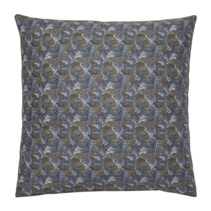 Taie d'oreiller imprimée en percale de coton, TALISMAN, Bleu