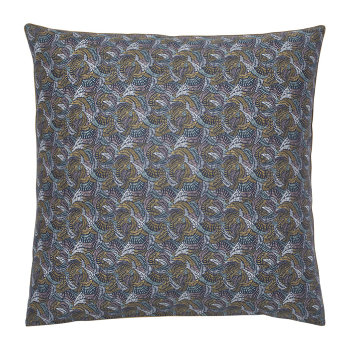 Taie d'oreiller imprimée en percale de coton, TALISMAN, Bleu