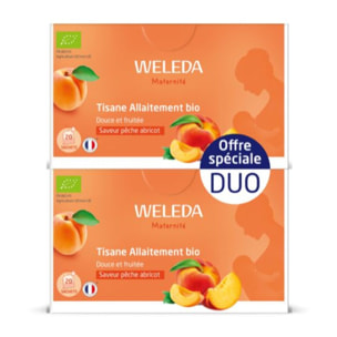 WELEDA - Duo Tisane Allaitement bio Pêche Abricot - 20x2 g
