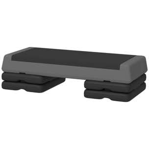 Stepper fitness hauteur réglable max. 250Kg gris noir