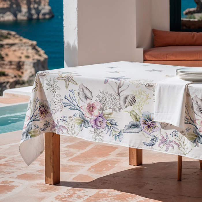 Nappe imprimée anti-tâches AMBOLO GRIS