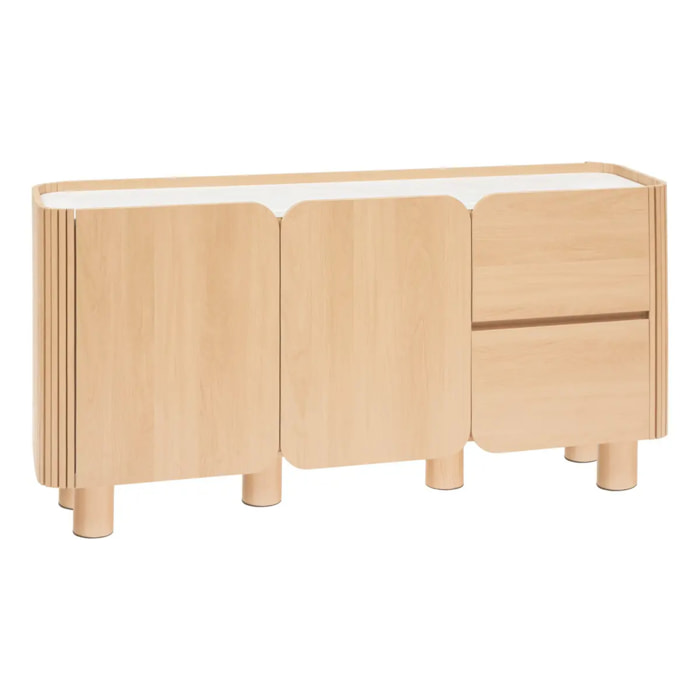 Buffet 2 portes 2 niveaux Homelya H80cm